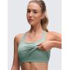 imageCRZ YOGA Butterluxe Racerback Crop Tank Tops for Women  Padded YBack Longline Sports Bras Scoop Neck Workout YogaCrater Green