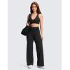imageCRZ YOGA Softretch No Front Seam Wide Leg Pants 28 30 32 for Women  High Waist Yoga Lounge Buttery Soft Comfy CasualBlack