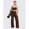 imageCRZ YOGA Softretch No Front Seam Wide Leg Pants 28 30 32 for Women  High Waist Yoga Lounge Buttery Soft Comfy CasualLava Brown