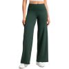 imageCRZ YOGA Softretch No Front Seam Wide Leg Pants 28 30 32 for Women  High Waist Yoga Lounge Buttery Soft Comfy CasualLegend Green
