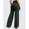 imageCRZ YOGA Softretch No Front Seam Wide Leg Pants 28 30 32 for Women  High Waist Yoga Lounge Buttery Soft Comfy CasualLegend Green