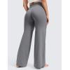 imageCRZ YOGA Softretch No Front Seam Wide Leg Pants 28 30 32 for Women  High Waist Yoga Lounge Buttery Soft Comfy CasualSolar Grey