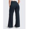 imageCRZ YOGA Softretch No Front Seam Wide Leg Pants 28 30 32 for Women  High Waist Yoga Lounge Buttery Soft Comfy CasualTrue Navy