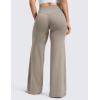 imageCRZ YOGA Softretch No Front Seam Wide Leg Pants 28 30 32 for Women  High Waist Yoga Lounge Buttery Soft Comfy CasualWarm Ash Grey