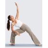 imageCRZ YOGA Softretch No Front Seam Wide Leg Pants 28 30 32 for Women  High Waist Yoga Lounge Buttery Soft Comfy CasualWarm Ash Grey