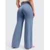 imageCRZ YOGA Softretch No Front Seam Wide Leg Pants 28 30 32 for Women  High Waist Yoga Lounge Buttery Soft Comfy CasualWashed Denim