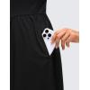 imageCRZ YOGA V Neck Maxi Tank Dress for Women  Adjustable Straps Sleeveless Flowy Casual Outfits with Two Side PocketsBlack