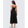 imageCRZ YOGA V Neck Maxi Tank Dress for Women  Adjustable Straps Sleeveless Flowy Casual Outfits with Two Side PocketsBlack