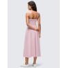 imageCRZ YOGA V Neck Maxi Tank Dress for Women  Adjustable Straps Sleeveless Flowy Casual Outfits with Two Side PocketsPink Haze