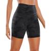 imageCRZ YOGA ButterLuxe Biker Shorts 6  High Waisted Workout Running Volleyball Spandex Yoga WomensDark Grey Camouflage 2