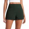 imageCRZ YOGA Butterlift Linerless Shorts for Women 3  High Waisted Comfy Yoga Casual Lounge Workout with PocketsLegend Green