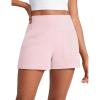 imageCRZ YOGA Butterlift Linerless Shorts for Women 3  High Waisted Comfy Yoga Casual Lounge Workout with PocketsStrawberry Pink