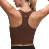 imageCRZ YOGA Butterluxe Racerback Crop Tank Tops for Women  Padded YBack Longline Sports Bras Scoop Neck Workout YogaLava Brown