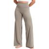 imageCRZ YOGA Softretch No Front Seam Wide Leg Pants 28 30 32 for Women  High Waist Yoga Lounge Buttery Soft Comfy CasualWarm Ash Grey