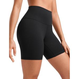 imageCRZ YOGA ButterLuxe Biker Shorts 6  High Waisted Workout Running Volleyball Spandex Yoga WomensBlack