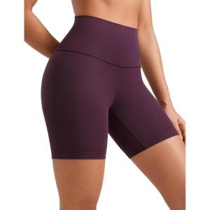 imageCRZ YOGA ButterLuxe Biker Shorts 6  High Waisted Workout Running Volleyball Spandex Yoga WomensDeep Purple