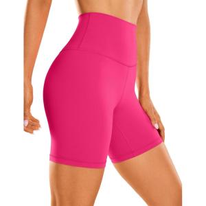 imageCRZ YOGA ButterLuxe Biker Shorts 6  High Waisted Workout Running Volleyball Spandex Yoga WomensGranita Pink