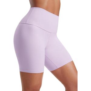 imageCRZ YOGA ButterLuxe Biker Shorts 6  High Waisted Workout Running Volleyball Spandex Yoga WomensLilac Air