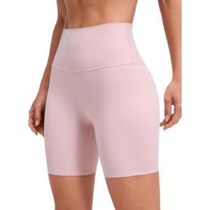 imageCRZ YOGA ButterLuxe Biker Shorts 6  High Waisted Workout Running Volleyball Spandex Yoga WomensPink Haze