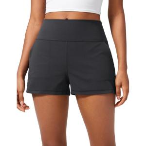 imageCRZ YOGA Butterlift Linerless Shorts for Women 3  High Waisted Comfy Yoga Casual Lounge Workout with PocketsMysterious Grey