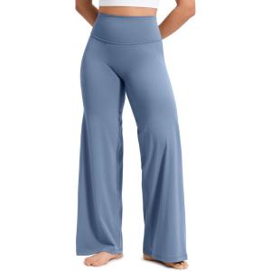 imageCRZ YOGA Softretch No Front Seam Wide Leg Pants 28 30 32 for Women  High Waist Yoga Lounge Buttery Soft Comfy CasualWashed Denim