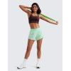 imageCRZ YOGA High Waisted Running Shorts for Women 25  Mesh Liner Quick Dry for Workout Sport Athletic with Zipper PocketMint Moment
