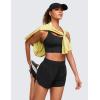 imageCRZ YOGA High Waisted Split Running Shorts for Women 3  Comfy Mesh Liner for Workout Athletic Gym Track Quick DryBlack