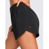 imageCRZ YOGA High Waisted Split Running Shorts for Women 3  Comfy Mesh Liner for Workout Athletic Gym Track Quick DryBlack