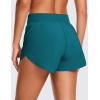 imageCRZ YOGA High Waisted Split Running Shorts for Women 3  Comfy Mesh Liner for Workout Athletic Gym Track Quick DryBorealis Green
