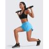 imageCRZ YOGA High Waisted Split Running Shorts for Women 3  Comfy Mesh Liner for Workout Athletic Gym Track Quick DryKayak Blue