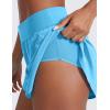 imageCRZ YOGA High Waisted Split Running Shorts for Women 3  Comfy Mesh Liner for Workout Athletic Gym Track Quick DryKayak Blue