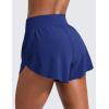 imageCRZ YOGA High Waisted Split Running Shorts for Women 3  Comfy Mesh Liner for Workout Athletic Gym Track Quick DryLarkspur Blue
