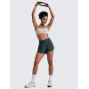 imageCRZ YOGA High Waisted Split Running Shorts for Women 3  Comfy Mesh Liner for Workout Athletic Gym Track Quick DryMelanite