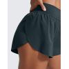 imageCRZ YOGA High Waisted Split Running Shorts for Women 3  Comfy Mesh Liner for Workout Athletic Gym Track Quick DryMelanite