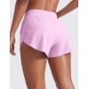 imageCRZ YOGA High Waisted Split Running Shorts for Women 3  Comfy Mesh Liner for Workout Athletic Gym Track Quick DryVita Pink