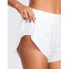 imageCRZ YOGA High Waisted Split Running Shorts for Women 3  Comfy Mesh Liner for Workout Athletic Gym Track Quick DryWhite