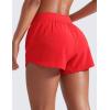imageCRZ YOGA Mid Flat Waisted Running Shorts for Women 3  Mesh Liner Quick Dry for Workout Sport Athletic with Zipper PocketDeep Red
