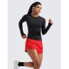 imageCRZ YOGA Mid Flat Waisted Running Shorts for Women 3  Mesh Liner Quick Dry for Workout Sport Athletic with Zipper PocketDeep Red
