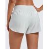 imageCRZ YOGA Mid Flat Waisted Running Shorts for Women 3  Mesh Liner Quick Dry for Workout Sport Athletic with Zipper PocketOcean Air
