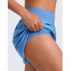 imageCRZ YOGA Mid Flat Waisted Running Shorts for Women 3  Mesh Liner Quick Dry for Workout Sport Athletic with Zipper PocketParty Blue