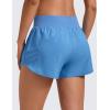 imageCRZ YOGA Mid Flat Waisted Running Shorts for Women 3  Mesh Liner Quick Dry for Workout Sport Athletic with Zipper PocketParty Blue