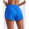imageCRZ YOGA Mid Flat Waisted Running Shorts for Women 3  Mesh Liner Quick Dry for Workout Sport Athletic with Zipper PocketSparkle Blue