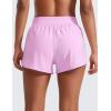 imageCRZ YOGA Mid Flat Waisted Running Shorts for Women 3  Mesh Liner Quick Dry for Workout Sport Athletic with Zipper PocketVita Pink