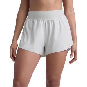 imageCRZ YOGA High Waisted Split Running Shorts for Women 3  Comfy Mesh Liner for Workout Athletic Gym Track Quick DryPlatinum Grey