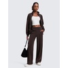 image:imageCRZ YOGA SoftAura Pintuck Straight Leg Sweatpants Women 30  Modal Casual Lounge Travel Pants with PocketsHot Fudge Brown