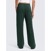 image:imageCRZ YOGA SoftAura Pintuck Straight Leg Sweatpants Women 30  Modal Casual Lounge Travel Pants with PocketsLegend Green