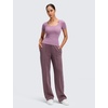 image:imageCRZ YOGA SoftAura Pintuck Straight Leg Sweatpants Women 30  Modal Casual Lounge Travel Pants with PocketsLight Ripe Plum
