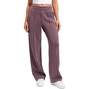image:imageCRZ YOGA SoftAura Pintuck Straight Leg Sweatpants Women 30  Modal Casual Lounge Travel Pants with PocketsLight Ripe Plum