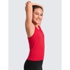 image:imageCRZ YOGA Girls Seamless Athletic Tank Tops Waist Length  Active Dance Casual Racerback Crew Neck Sleeveless Kids TeenAurora Red