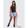 image:imageCRZ YOGA Girls Seamless Athletic Tank Tops Waist Length  Active Dance Casual Racerback Crew Neck Sleeveless Kids TeenBlack